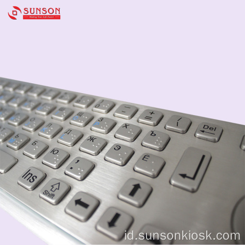 Keyboard Metal Anti huru hara dengan Touch Pad